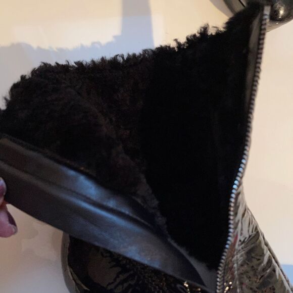 Jimmy Choo Black Patent Trixie Booties - Picture 7 of 8